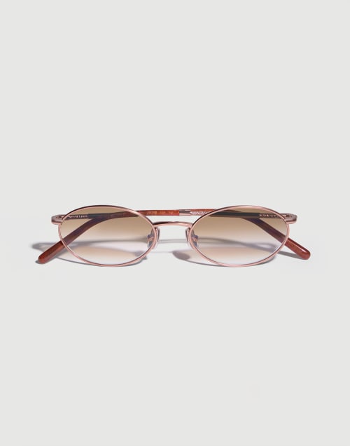 Ovale Sonnenbrille aus Titan Roségold Brillen - Brunello Cucinelli