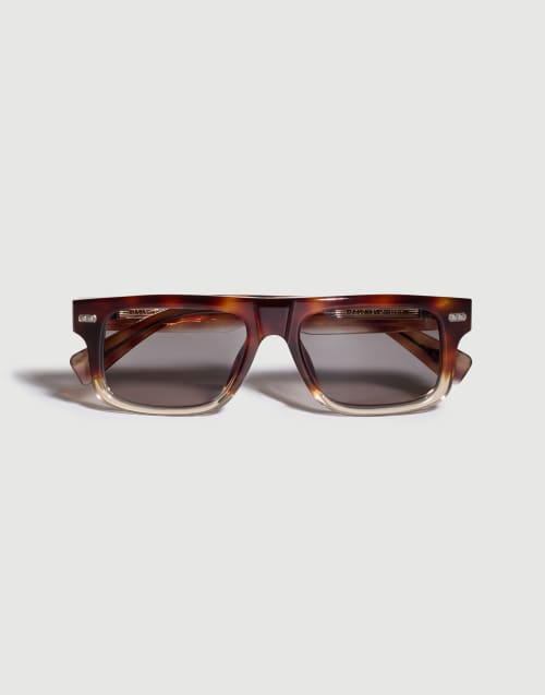 Rectangular acetate sunglasses Havana Fade Eyewear - Brunello Cucinelli
