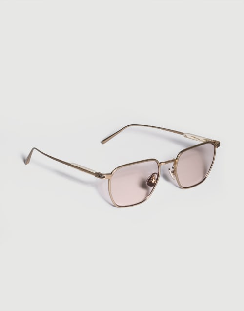 Squared titanium aperitif frame Gold Eyewear - Brunello Cucinelli