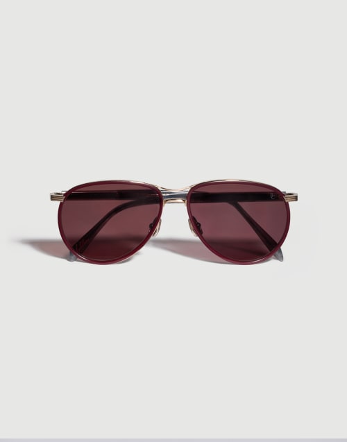 Apheleion frame with polarized lenses Gold Eyewear - Brunello Cucinelli