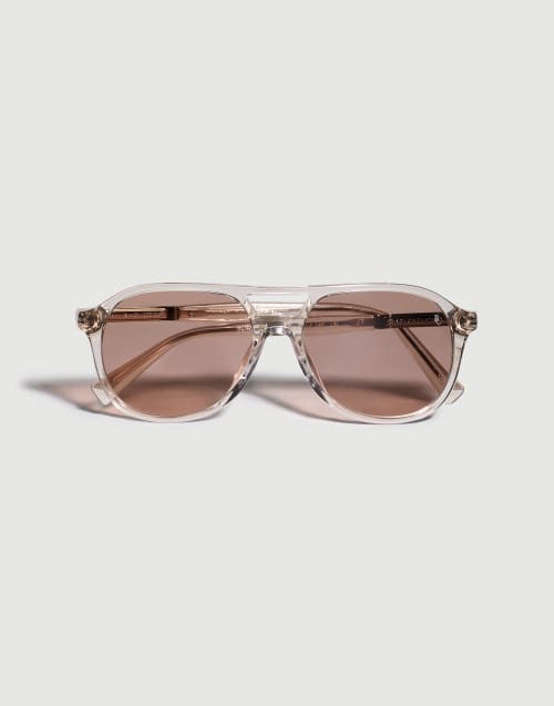 Acetate aviator sunglasses Peach Pink Eyewear - Brunello Cucinelli