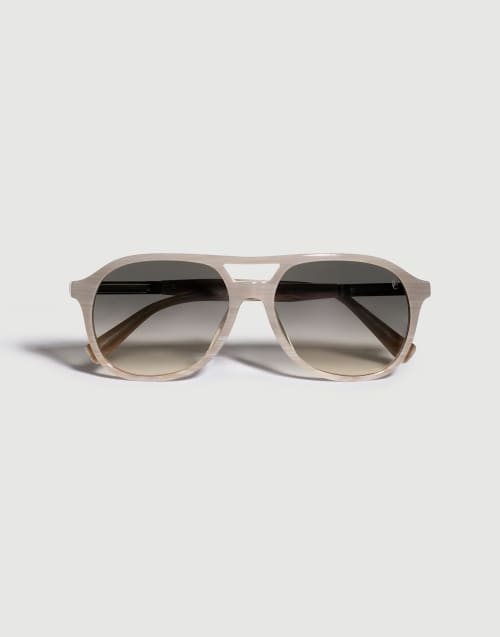 Acetate aviator sunglasses Panama Sand Eyewear - Brunello Cucinelli
