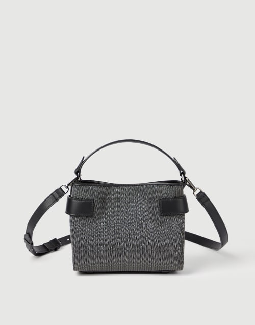 Маленькая сумка Essence с верхней ручкой Precious Чёрный Женщина - Brunello Cucinelli