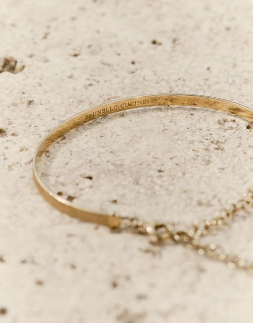 18k Gold bracelet with 0.015ct Diamond Gold Woman - Brunello Cucinelli