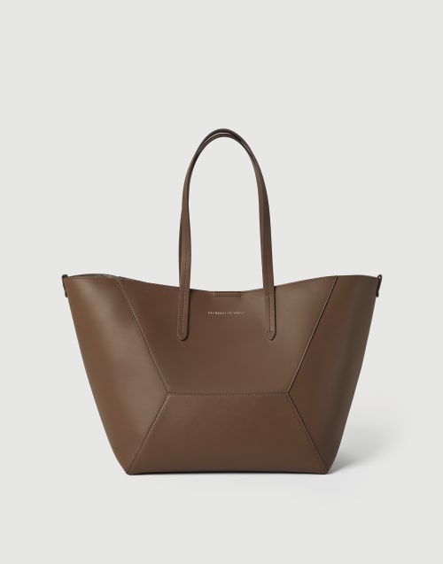 Сумка BC Duo из телячьей кожи Коричневый джандуя Женщина - Brunello Cucinelli