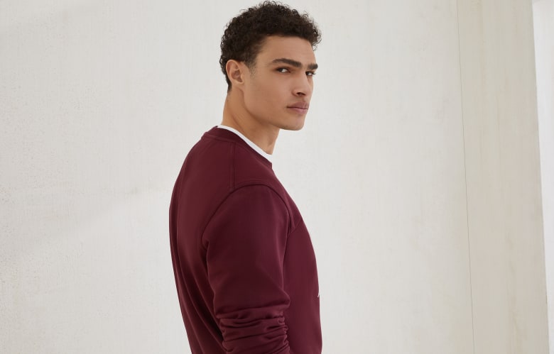 Sweatshirt with print Amaranth Man - Brunello Cucinelli