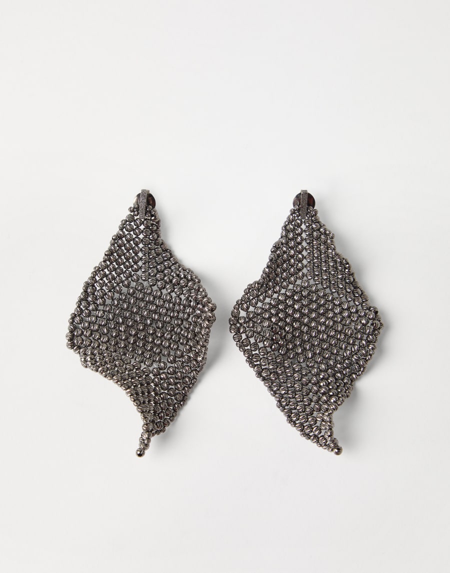 Sculptured Earrings Lignite Grey Woman - Brunello Cucinelli