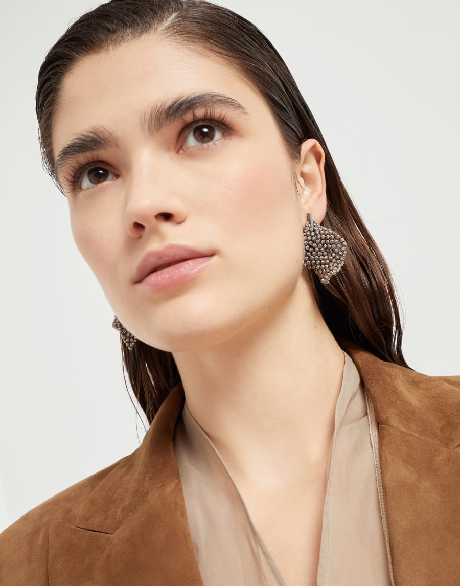 Sculptured earrings Lignite Grey Woman - Brunello Cucinelli