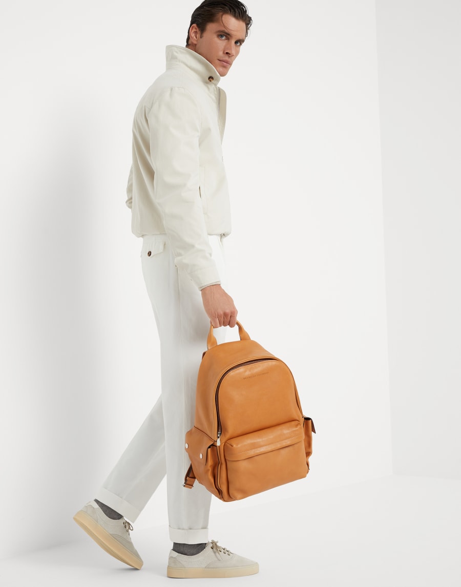 Travel backpack Cognac Man - Brunello Cucinelli