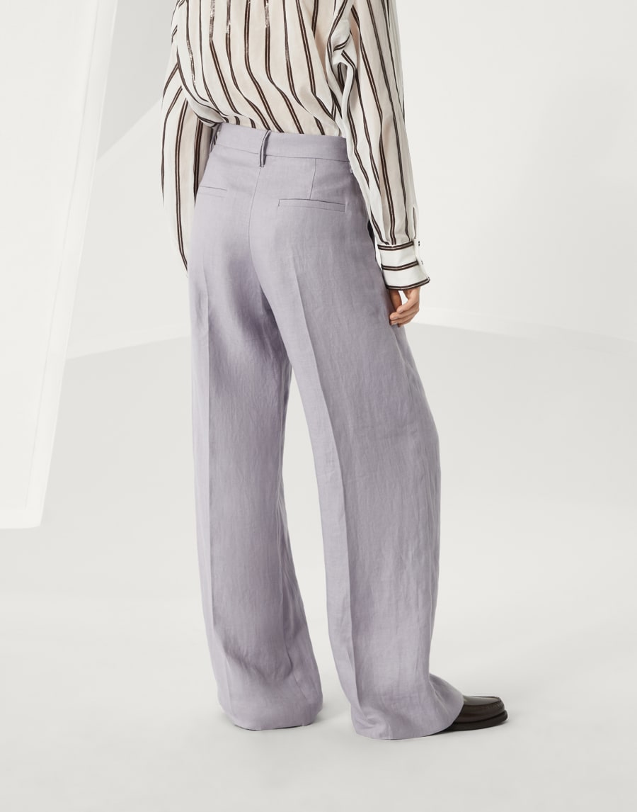 Брюки Loose Pleated Сиреневый Женщина - Brunello Cucinelli