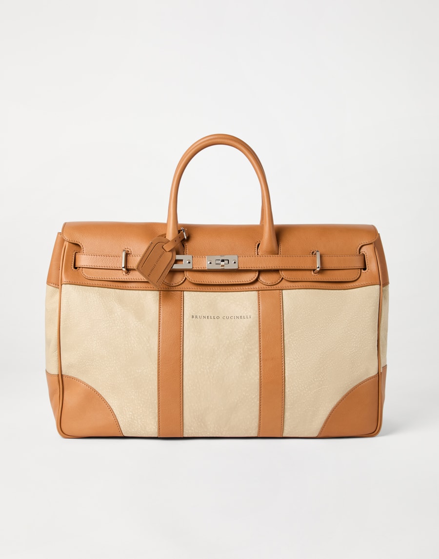 Sac en cuir de vachette Ivoire Homme - Brunello Cucinelli