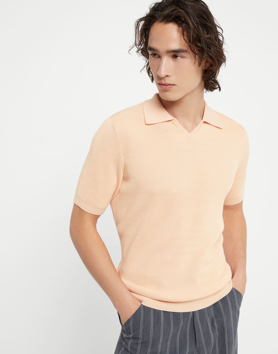Polo in maglia Melone Uomo - Brunello Cucinelli