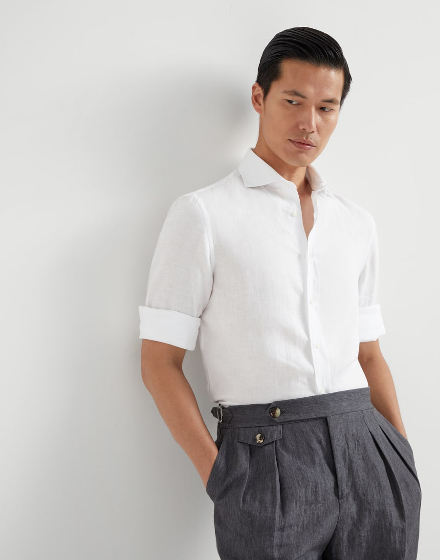Linen shirt White Man - Brunello Cucinelli