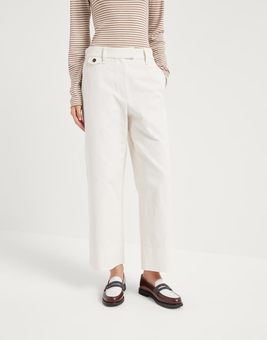 Брюки Chino Crop Панама Женщина - Brunello Cucinelli