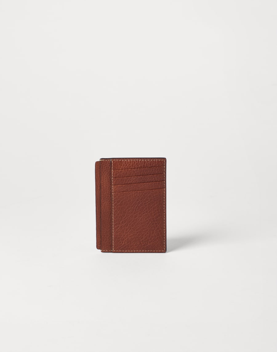 Calfskin card case Copper Man - Brunello Cucinelli