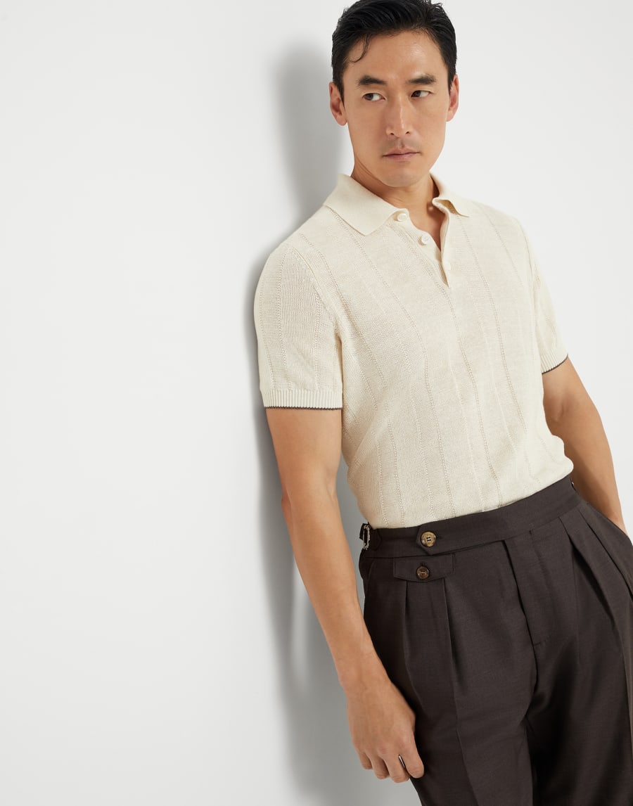 Rib knit polo Rope Man - Brunello Cucinelli