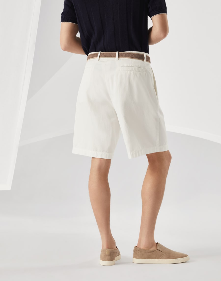 Garment-dyed Bermuda shorts White Man - Brunello Cucinelli