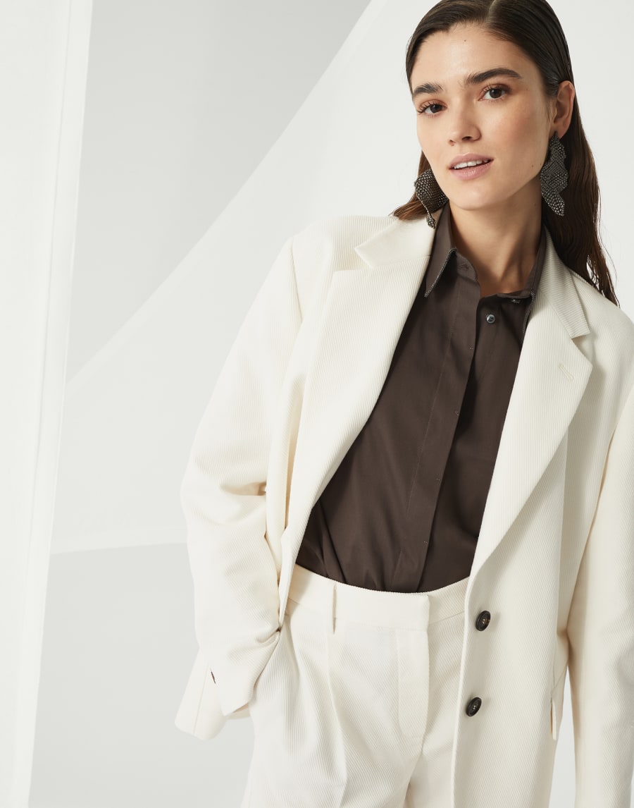 Пиджак из трикотина с цепочкой Мониль Панама Женщина - Brunello Cucinelli