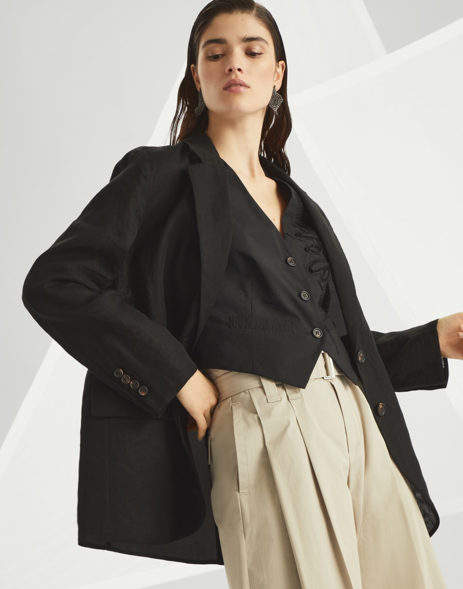 Giacca in organza Nero Donna - Brunello Cucinelli