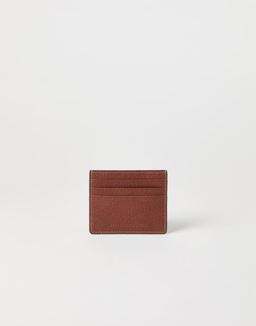 Calfskin card case Copper Man - Brunello Cucinelli