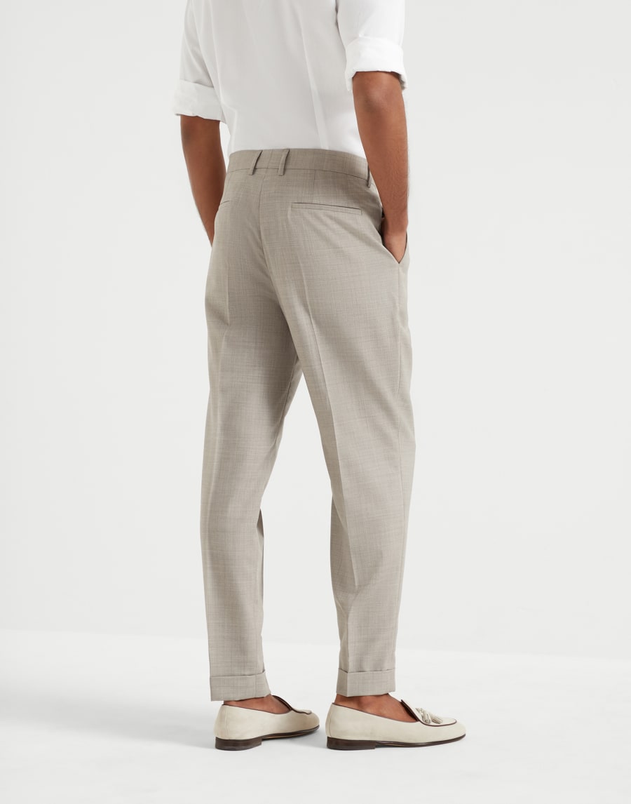 Leisure fit trousers with double pleats Yuta Man - Brunello Cucinelli