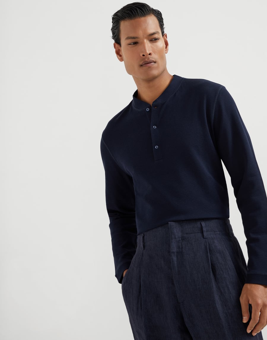 Long sleeve T-shirt Cobalt Man - Brunello Cucinelli