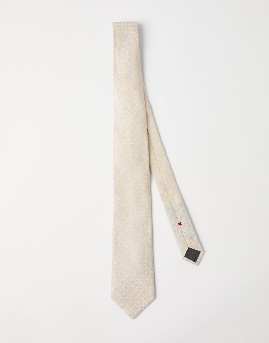 Necktie with jacquard pattern Panama Man - Brunello Cucinelli