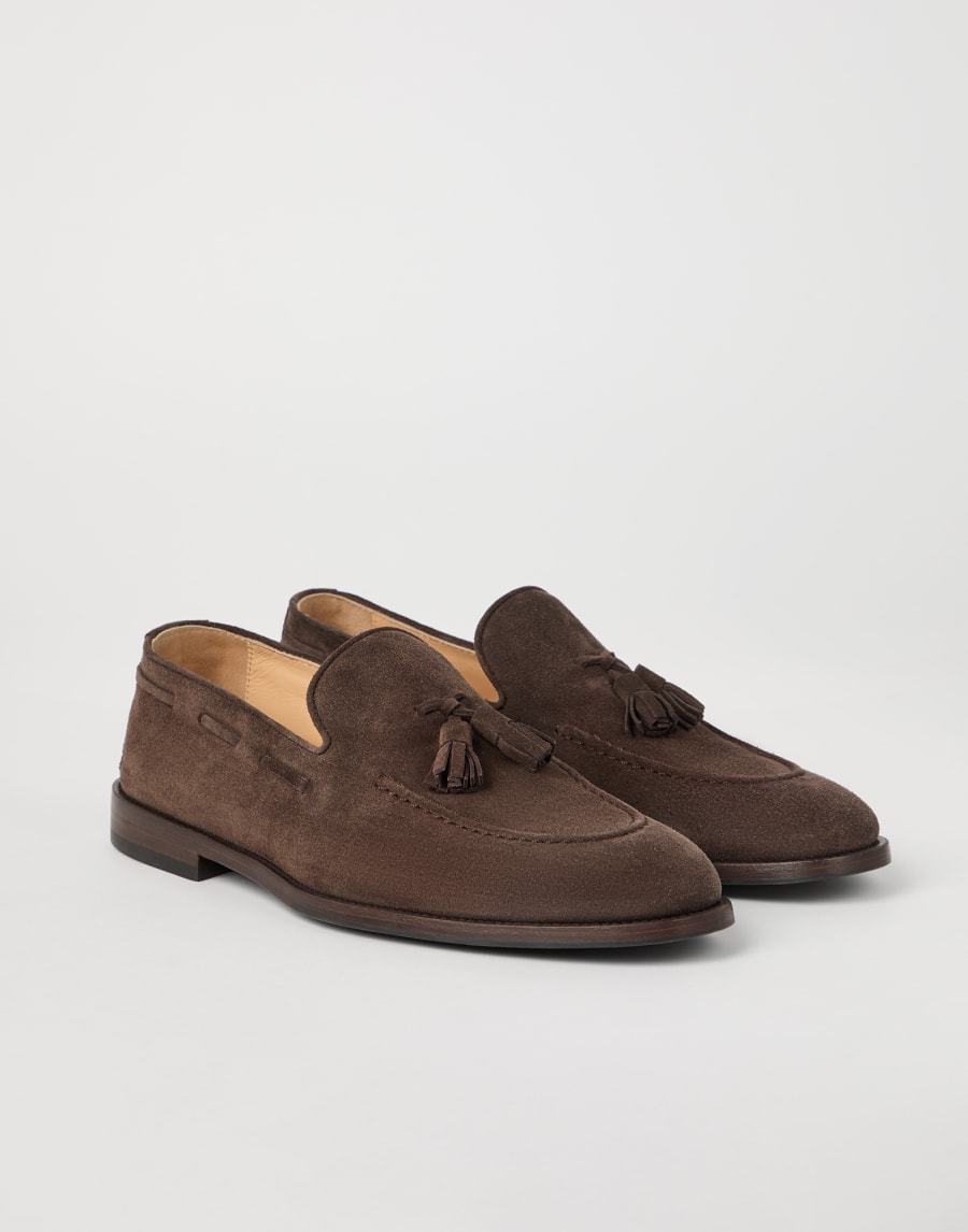 Suede loafers Taupe Man - Brunello Cucinelli