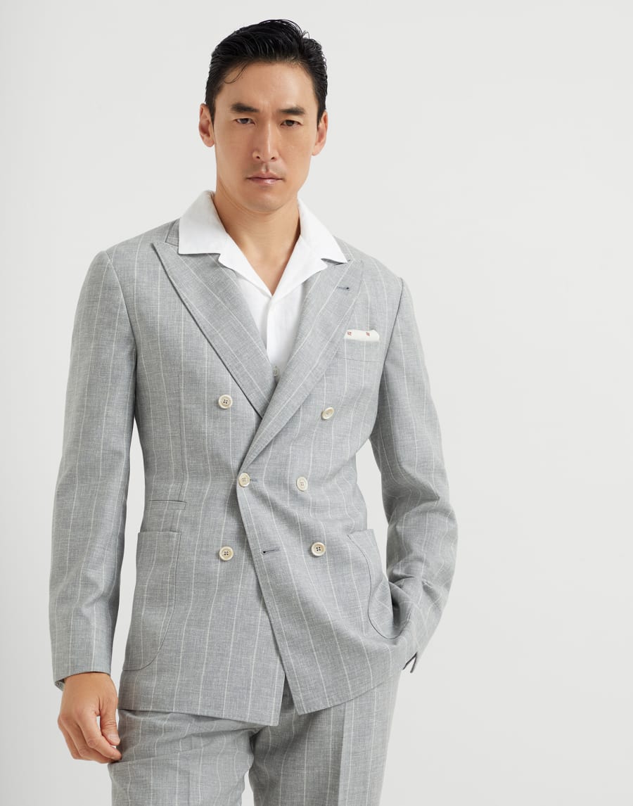 Virgin wool blazer Medium Grey Man - Brunello Cucinelli