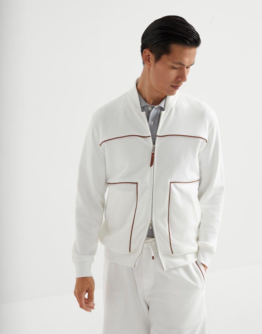 Topwear in felpa di cotone Off-White Uomo - Brunello Cucinelli