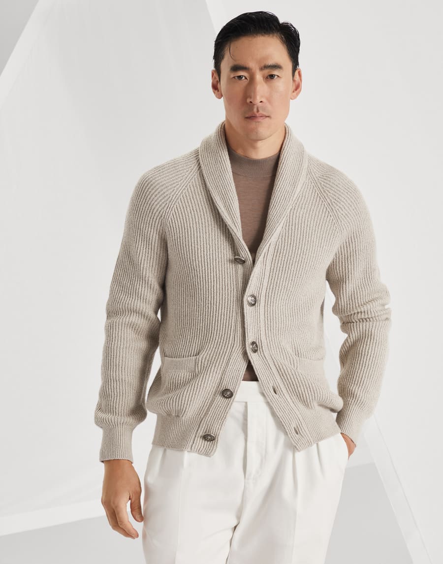 English rib knit cardigan Yuta Man - Brunello Cucinelli