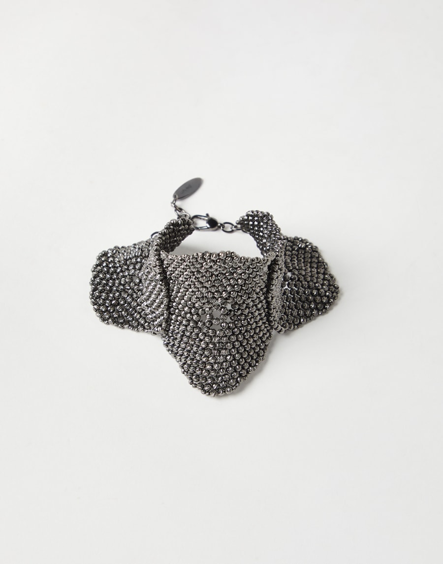 Flower Sculptured bracelet Lignite Grey Woman - Brunello Cucinelli