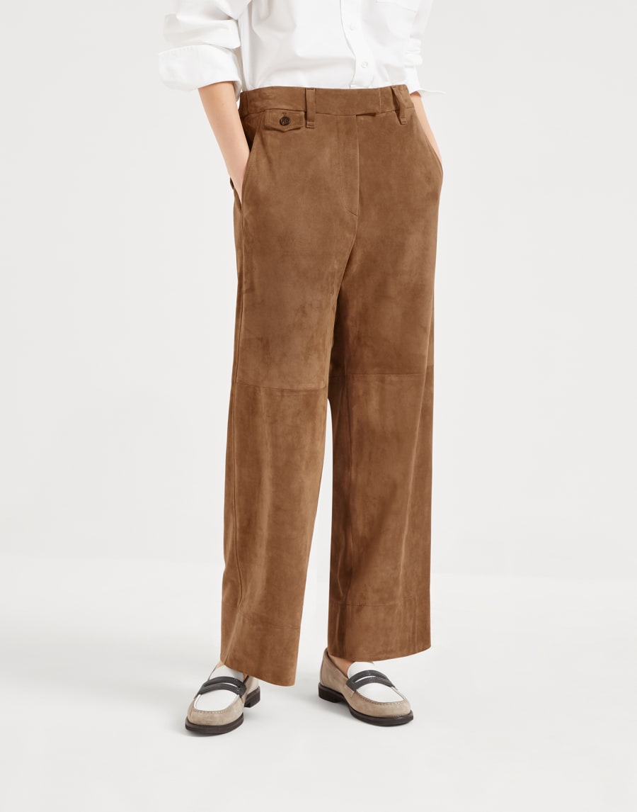 Брюки Chino Crop Коричневый Женщина - Brunello Cucinelli