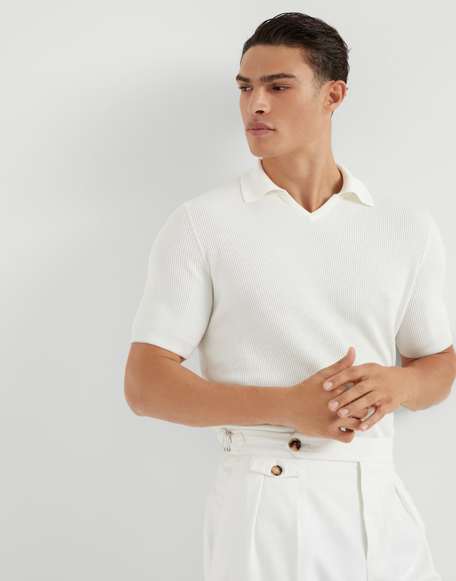 Polo-style sweater Panama Man - Brunello Cucinelli