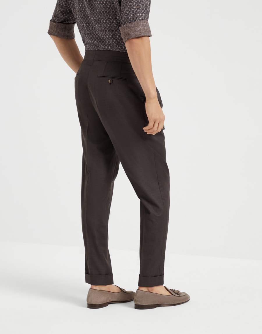 Virgin wool trousers Brown Man - Brunello Cucinelli