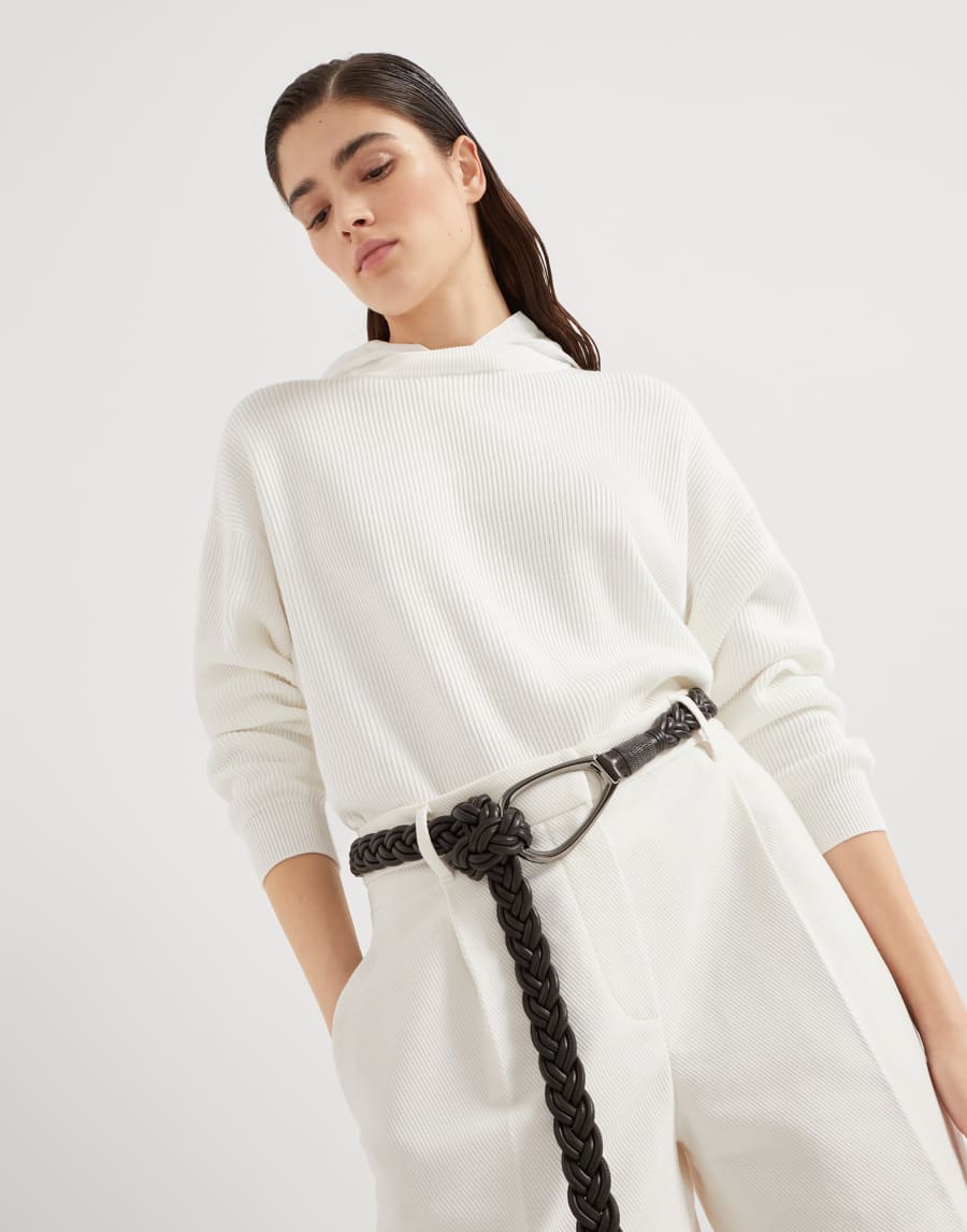 Topwear Faux Layered con monile Panama Donna - Brunello Cucinelli