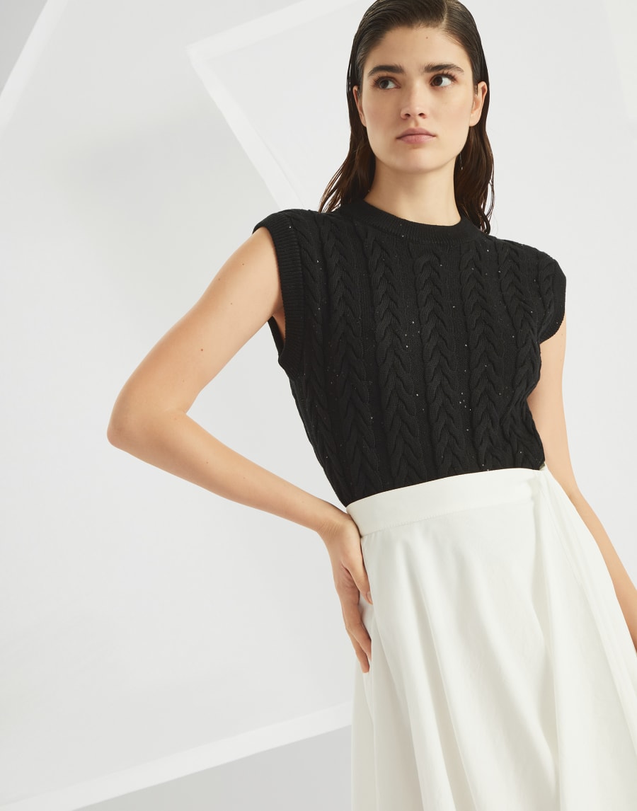 Dazzling vest Black Woman - Brunello Cucinelli
