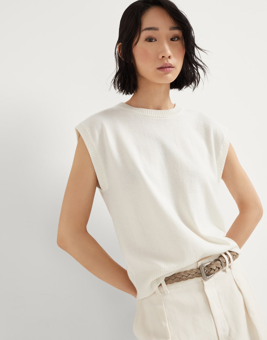 Gilet con monile Panama Donna - Brunello Cucinelli