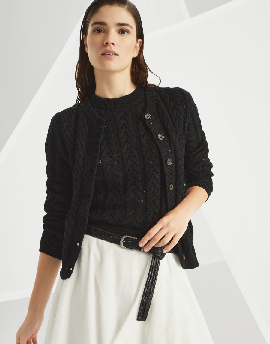 Dazzling cardigan Black Woman - Brunello Cucinelli