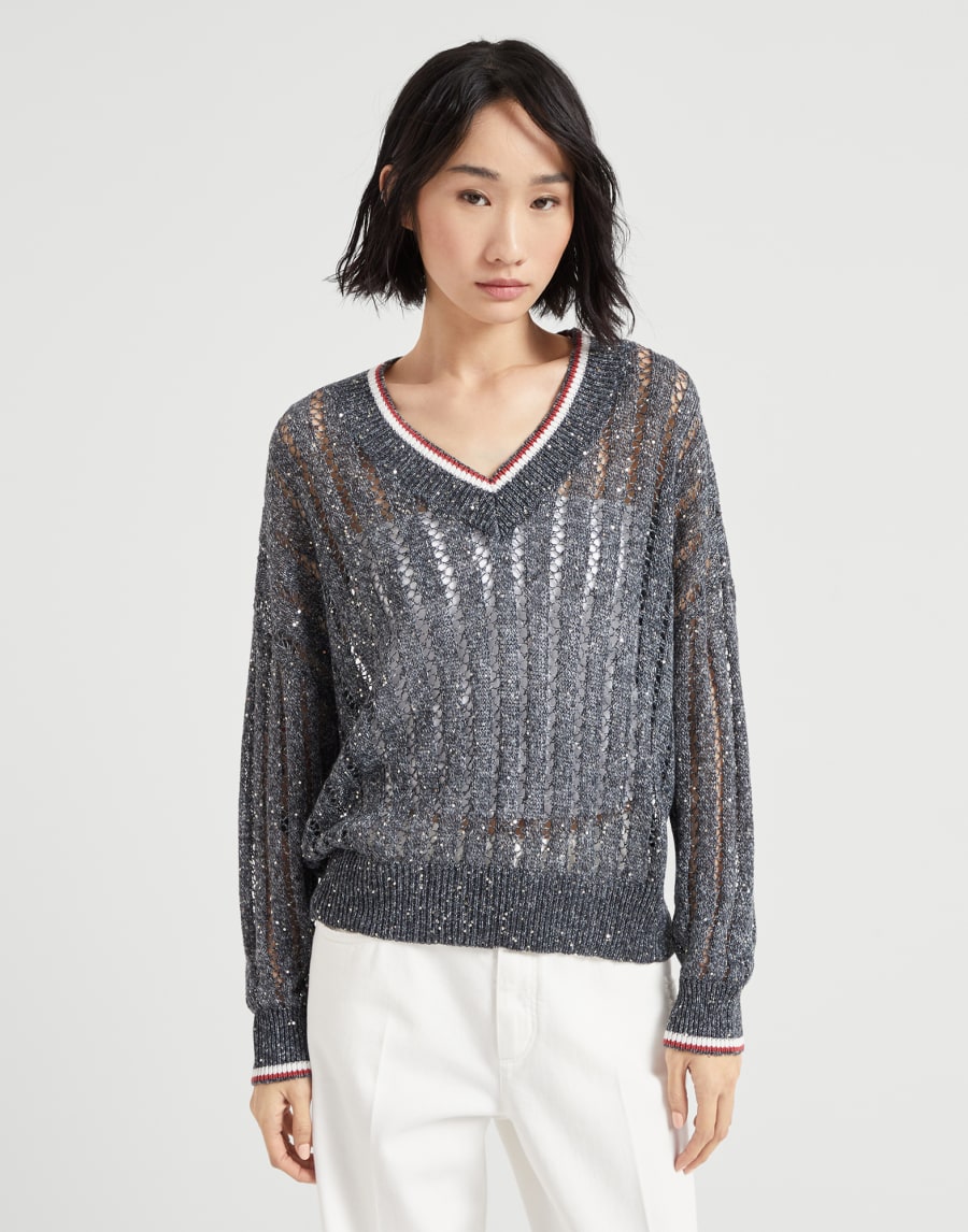 Maglia Dazzling Grey Blue Donna - Brunello Cucinelli