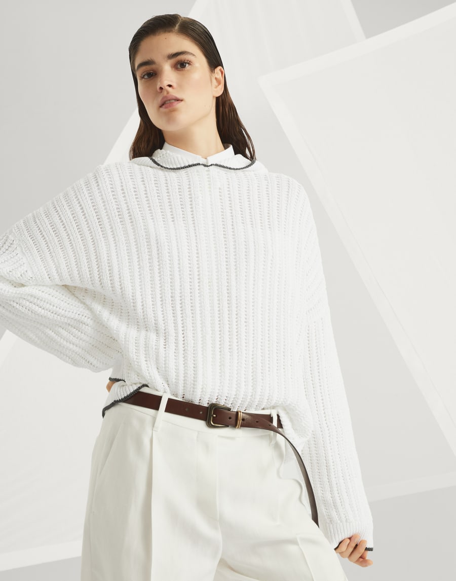 Topwear con monile Bianco Donna - Brunello Cucinelli