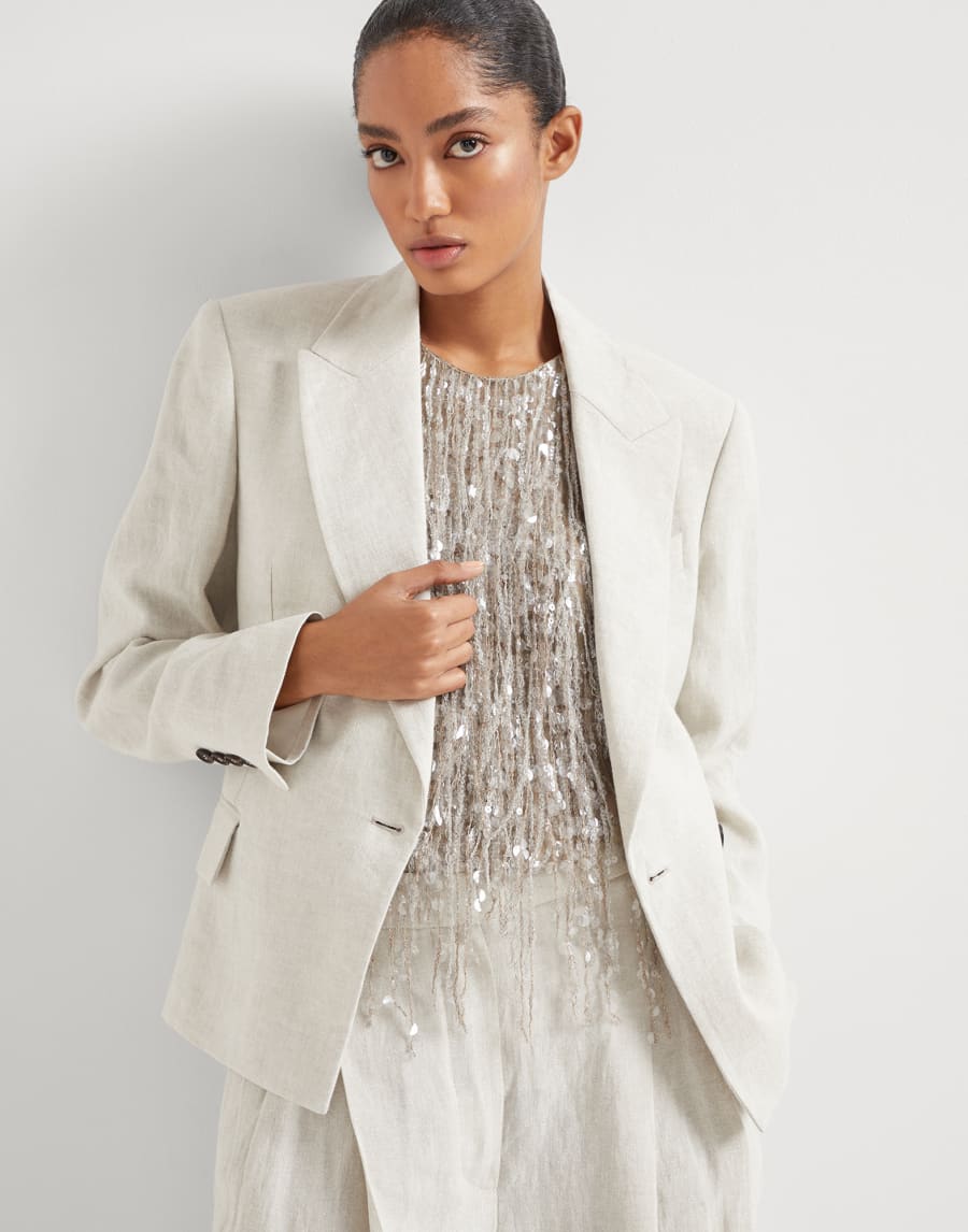 Veste Sparkling Beige Femme - Brunello Cucinelli