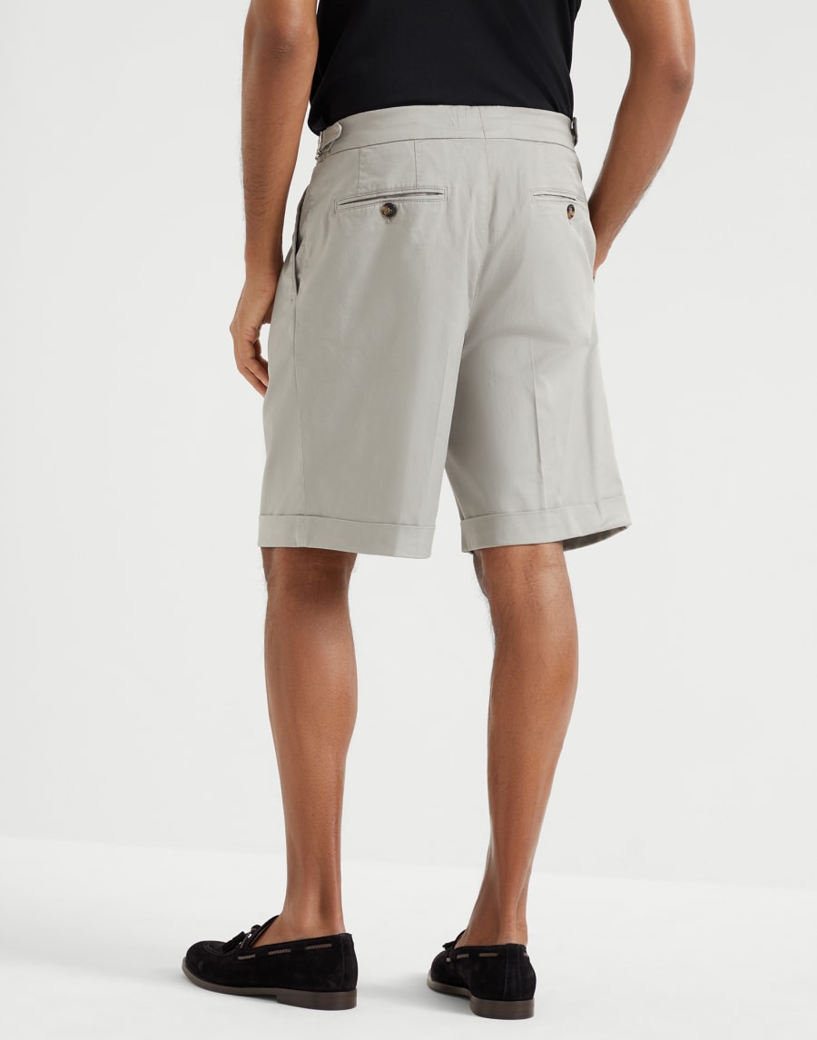 Garment-dyed Bermuda shorts Khaki Man - Brunello Cucinelli