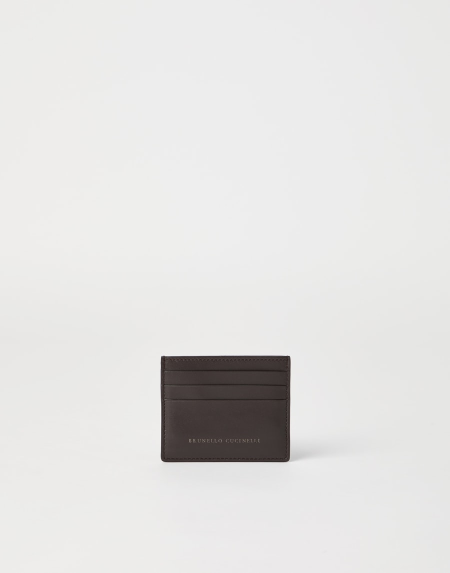 Calfskin card case Brown Woman - Brunello Cucinelli