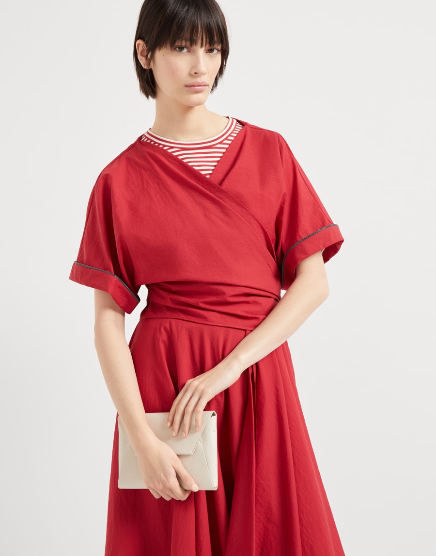 Клатч BC Duo из кожи Слоновая Кость Женщина - Brunello Cucinelli