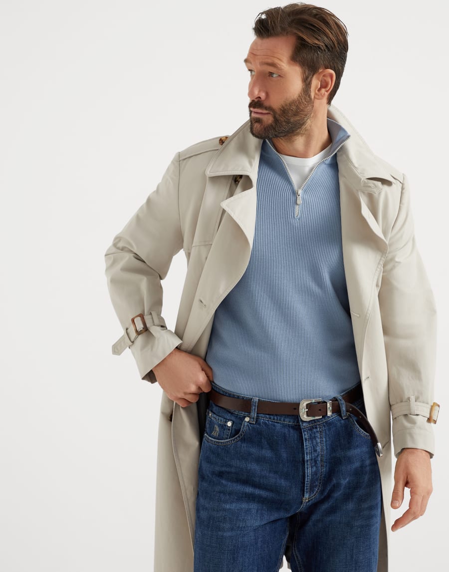 Cotton sweater Periwinkle Man - Brunello Cucinelli