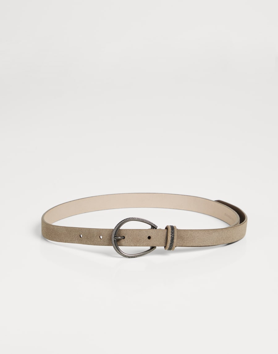 Suede belt Cool Beige Girls - Brunello Cucinelli