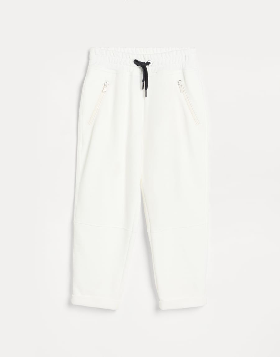 Smooth French terry trousers Off-White Girls - Brunello Cucinelli