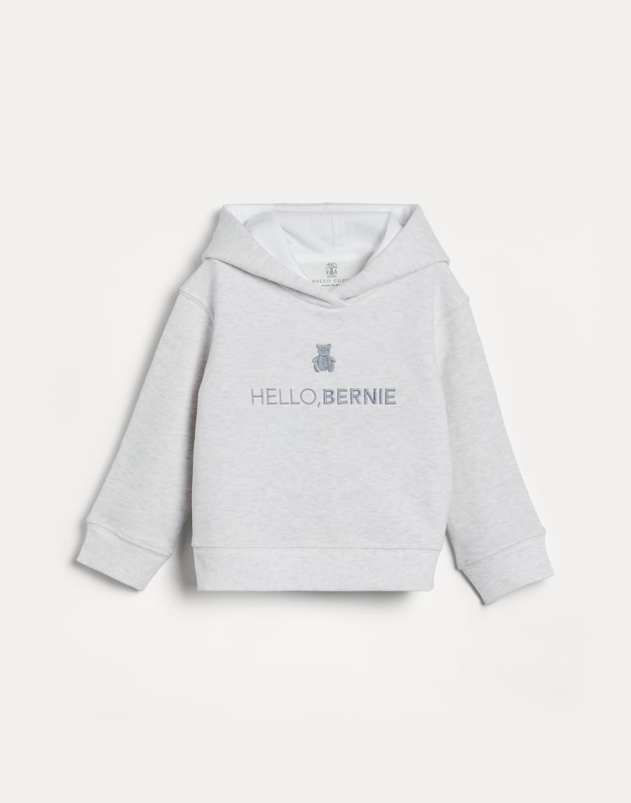 Sweatshirt with hood Light Grey Baby - Brunello Cucinelli