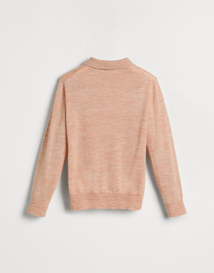 Поло из легкого трикотажа Абрикосовый Мальчики - Brunello Cucinelli